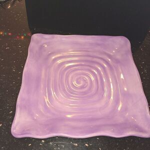 Campagnolo Handcrafted and Handpainted Purple Serving Plate